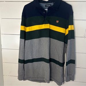 Chaps Collared Polo Long Sleeve Large